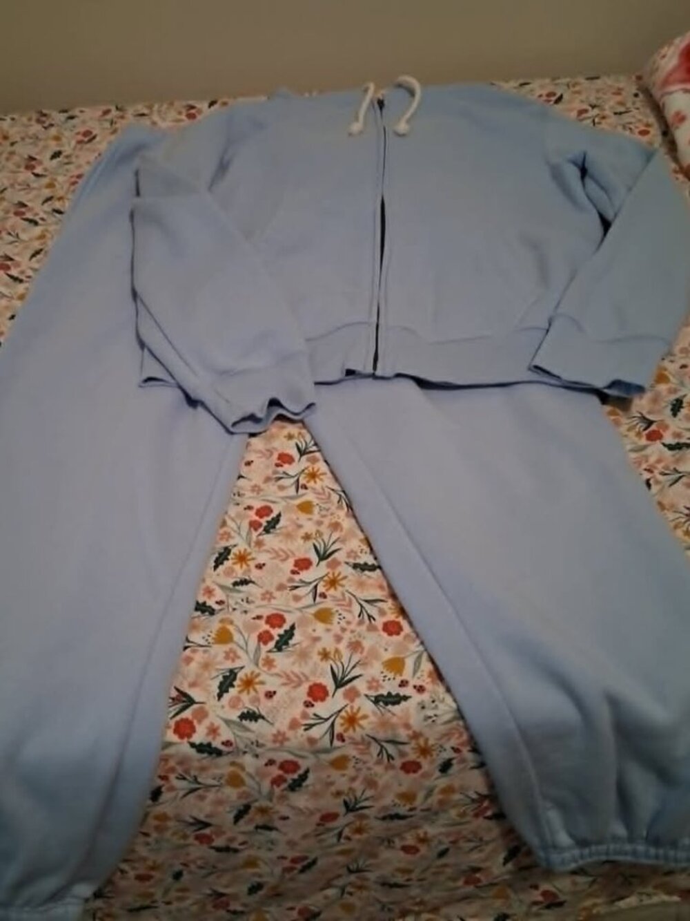 NEW 2 Piece Lounge Sweatsuit Set Zipped Hoodie & Sweatpants SO Womens Large
